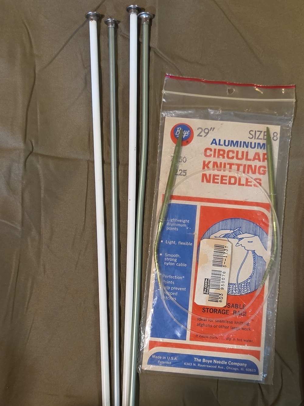 Boye 29" Aluminum Circular Knitting Needles, Circular, Size 8, MPN 7350